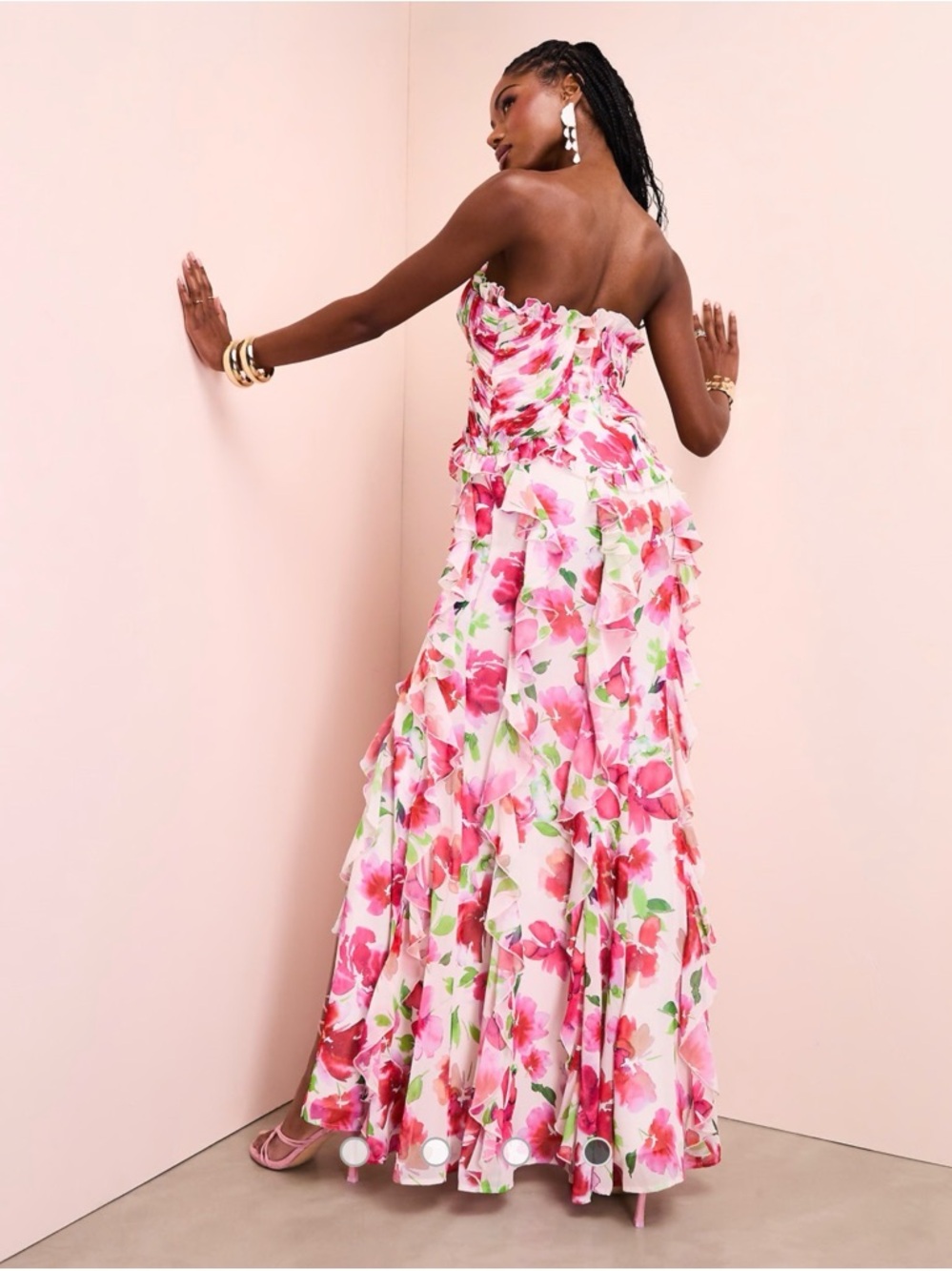 ASOS LUXE Organza Maxi Dress - Picture 2 of 6